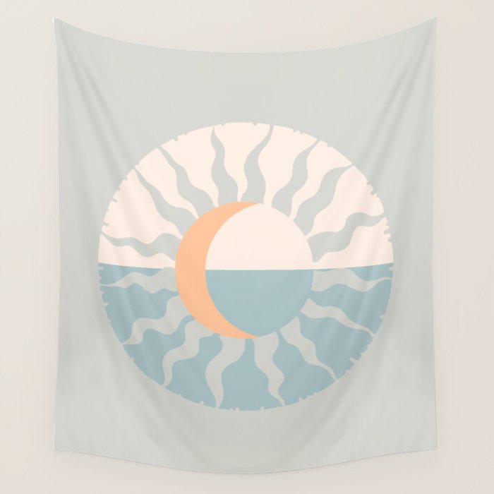 Seafoam Sunset Wall Tapestry Gallery Image 4