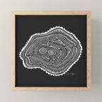 Peachleaf Willow â White on Black Mini Art Print Gallery Image 1