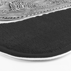 Peachleaf Willow â White on Black Bath Mat Gallery Image 3