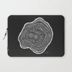 Peachleaf Willow â White on Black Laptop Sleeve Gallery Image 1