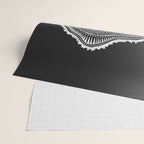 Peachleaf Willow â White on Black Wrapping Paper Gallery Image 2
