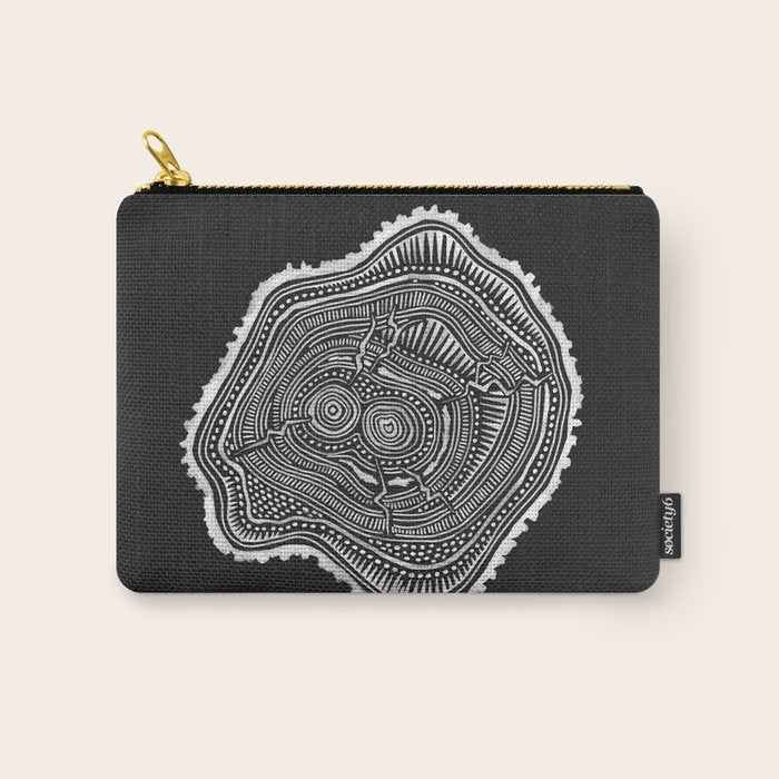 Peachleaf Willow â White on Black Carry All Pouch Gallery Image 1