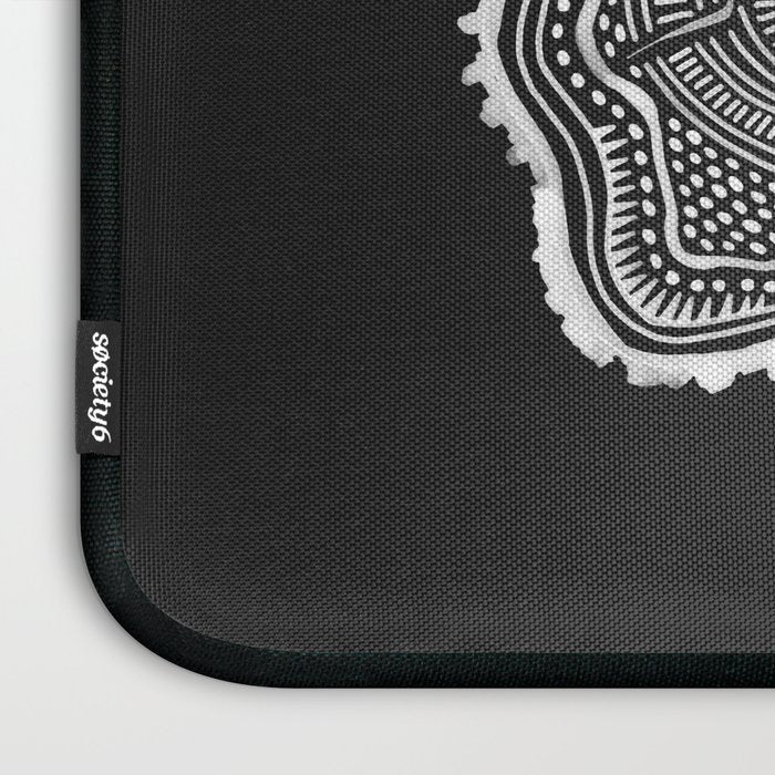 Peachleaf Willow â White on Black Laptop Sleeve Gallery Image 3