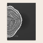 Peachleaf Willow â White on Black Notebook Gallery Image 4