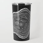 Peachleaf Willow â White on Black Travel Mug Gallery Image 1