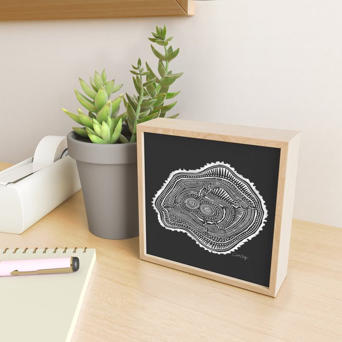 Peachleaf Willow â White on Black Mini Art Print Gallery Image 2