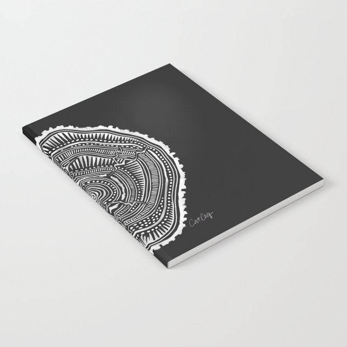 Peachleaf Willow â White on Black Notebook Gallery Image 2