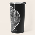 Peachleaf Willow â White on Black Travel Mug Gallery Image 2