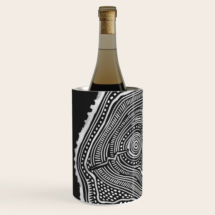 Peachleaf Willow â White on Black Wine Chiller Gallery Image 2