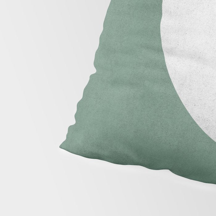 Halfmoon Colorblock - White Green on Gold Pillow Sham Gallery Image 4