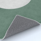 Halfmoon Colorblock - White Green on Gold Rug Gallery Image 4
