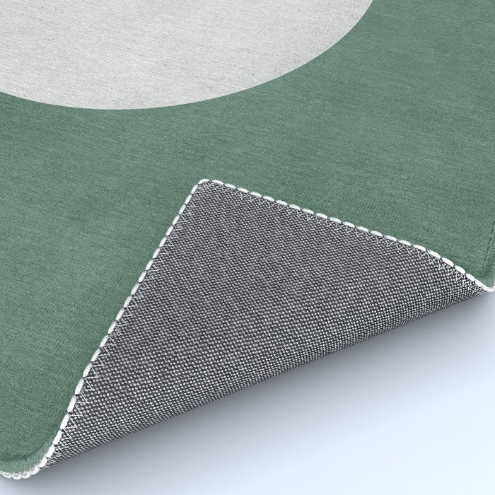 Halfmoon Colorblock - White Green on Gold Rug Gallery Image 4