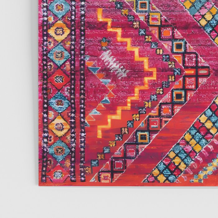 Rose Oasis: Vintage Bohemian Geometric Heritage Poster Gallery Image 3