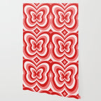Retro 70s Butterfly in Red Wallpaper Gallery Image 2