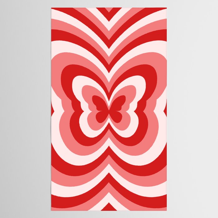 Retro 70s Butterfly in Red Tablecloth Gallery Image 2