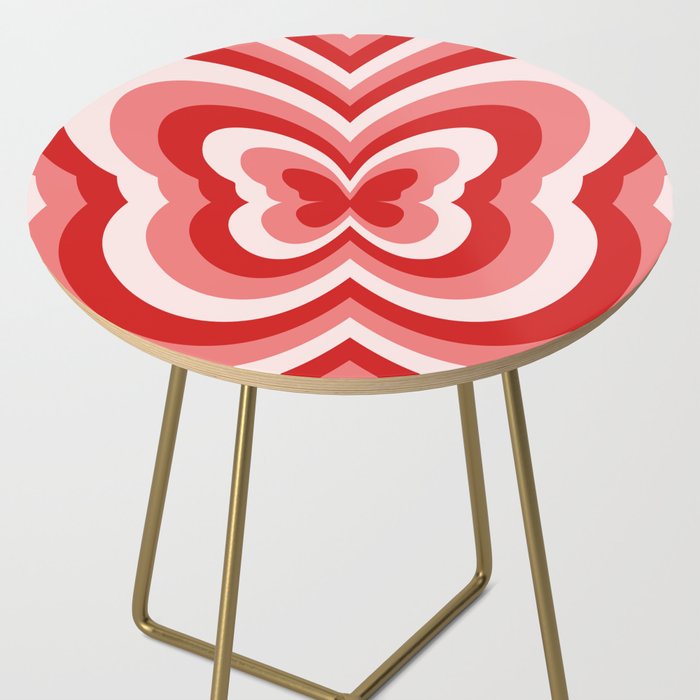 Retro 70s Butterfly in Red Side Table Gallery Image 2