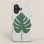 Cat and Plant 24: Meowstera Leaf iPhone Case Gallery Image 1