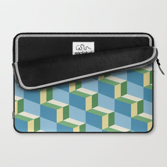 Cuboid Geometric Abstract Shapes Pattern XXVII Laptop Sleeve Gallery Image 2