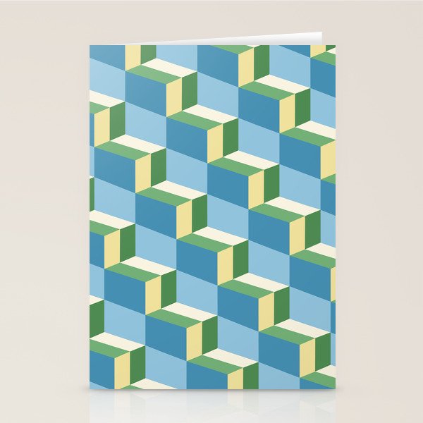 Cuboid Geometric Abstract Shapes Pattern XXVII Stationery Card Gallery Image 2