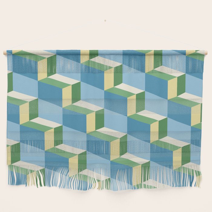 Cuboid Geometric Abstract Shapes Pattern XXVII Wall Hanging Gallery Image 1