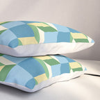Cuboid Geometric Abstract Shapes Pattern XXVII Pillow Sham Gallery Image 3