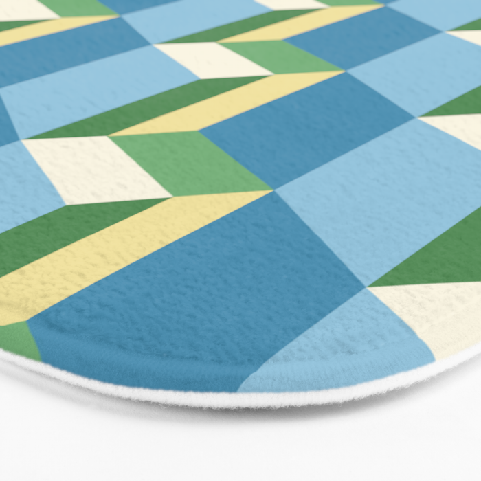 Cuboid Geometric Abstract Shapes Pattern XXVII Bath Mat Gallery Image 3