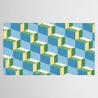 Cuboid Geometric Abstract Shapes Pattern XXVII Tablecloth Gallery Image 2
