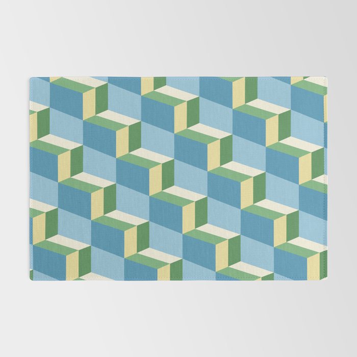 Cuboid Geometric Abstract Shapes Pattern XXVII Rug Gallery Image 2