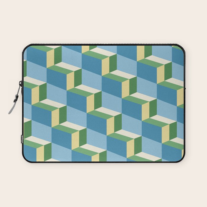 Cuboid Geometric Abstract Shapes Pattern XXVII Laptop Sleeve Gallery Image 1