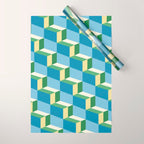 Cuboid Geometric Abstract Shapes Pattern XXVII Wrapping Paper Gallery Image 1