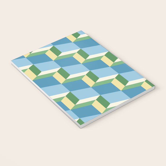 Cuboid Geometric Abstract Shapes Pattern XXVII Notebook Gallery Image 3
