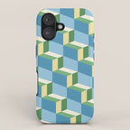 Cuboid Geometric Abstract Shapes Pattern XXVII iPhone Case Gallery Image 1