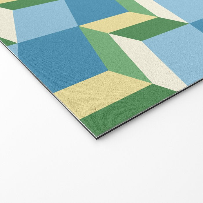 Cuboid Geometric Abstract Shapes Pattern XXVII Welcome Mat Gallery Image 2