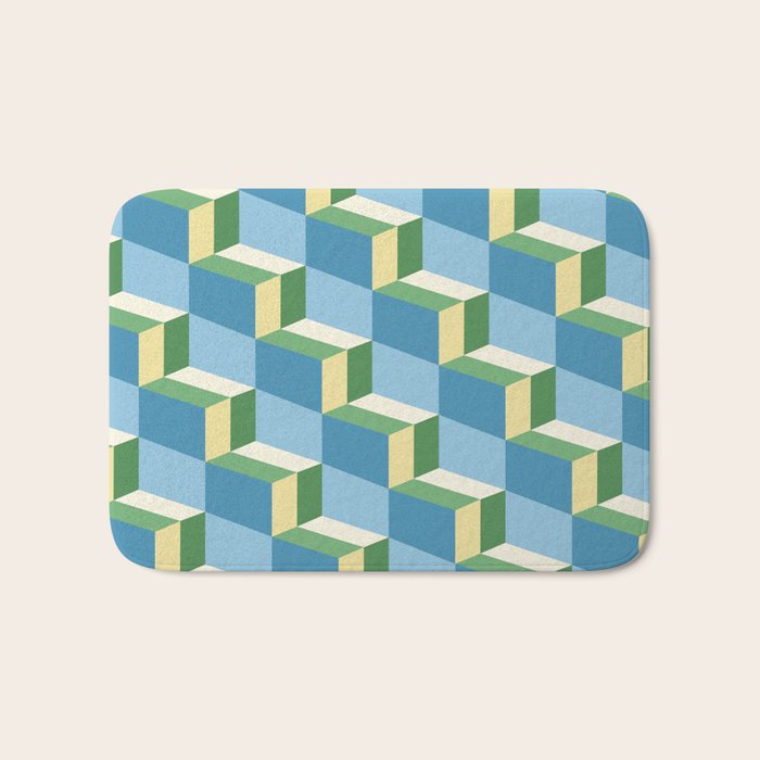 Cuboid Geometric Abstract Shapes Pattern XXVII Bath Mat Gallery Image 1