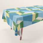Cuboid Geometric Abstract Shapes Pattern XXVII Tablecloth Gallery Image 1