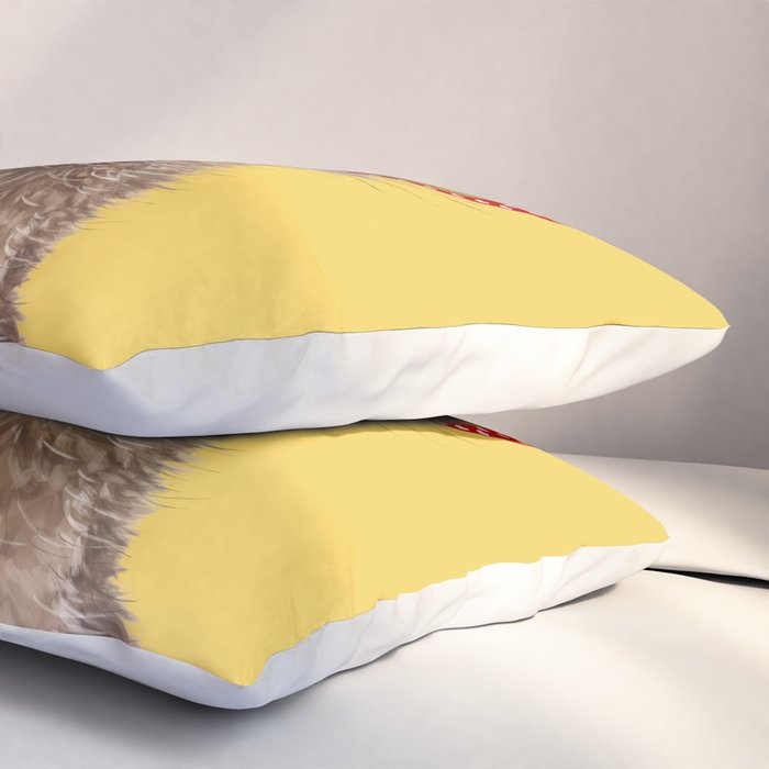 Fashion Hipster Ostrich in Yellow Pillow Sham Gallery Image 3