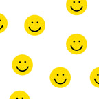 Smiley faces white yellow happy simple smiley pattern smile face kids nursery boys girls decor Coffee Mug Gallery Image 2