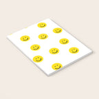 Smiley faces white yellow happy simple smiley pattern smile face kids nursery boys girls decor Notebook Gallery Image 3
