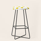 Smiley faces white yellow happy simple smiley pattern smile face kids nursery boys girls decor Stool Gallery Image 1