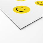 Smiley faces white yellow happy simple smiley pattern smile face kids nursery boys girls decor Welcome Mat Gallery Image 2