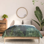 Mount Rainier Adventure III - Pacific Northwest Mountain Forest Wanderlust Comforter Gallery Image 3