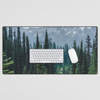 Mount Rainier Adventure III - Pacific Northwest Mountain Forest Wanderlust Desk Mat Gallery Image 1