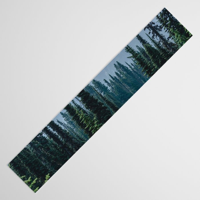 Mount Rainier Adventure III - Pacific Northwest Mountain Forest Wanderlust Table Runner Gallery Image 3