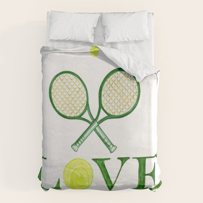 TENNIS LOVE Duvet Cover Gallery Image 1