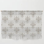 Fleur De Lis In Warm Grey Wall Hanging Gallery Image 1