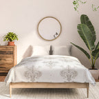 Fleur De Lis In Warm Grey Comforter Gallery Image 3