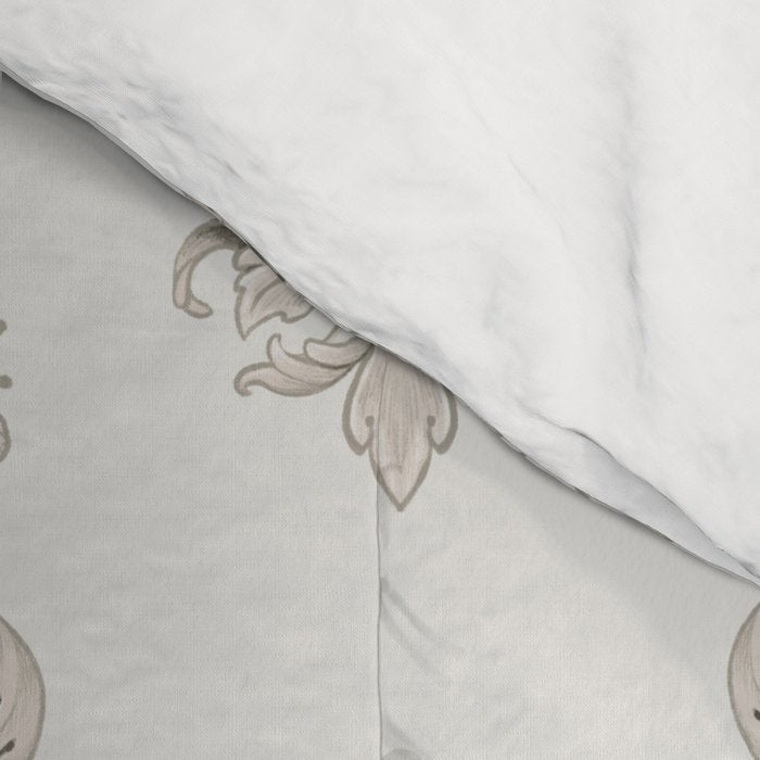 Fleur De Lis In Warm Grey Comforter Gallery Image 4