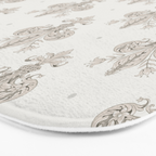 Fleur De Lis In Warm Grey Bath Mat Gallery Image 3