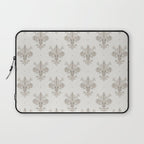 Fleur De Lis In Warm Grey Laptop Sleeve Gallery Image 1