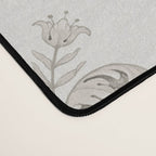 Fleur De Lis In Warm Grey Desk Mat Gallery Image 4